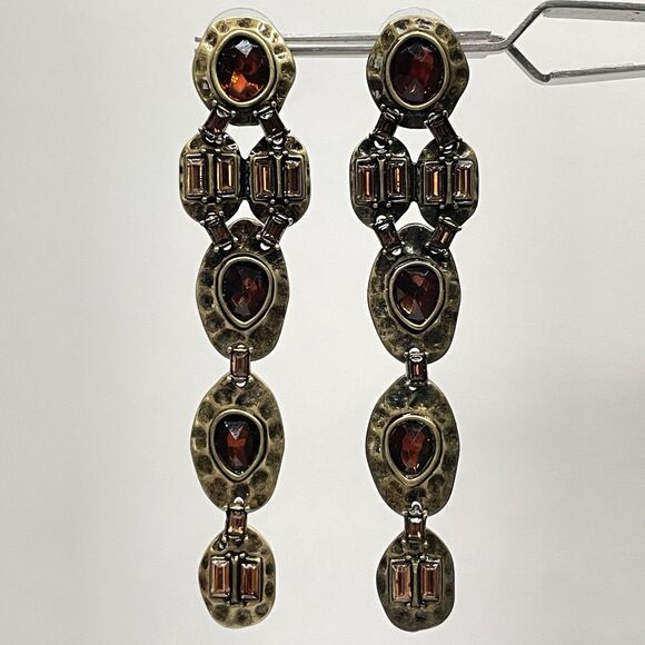 Heidi Klum Vintage Retired Signed Dangle Haute Couture Runway Earrings - Picture 1 of 8